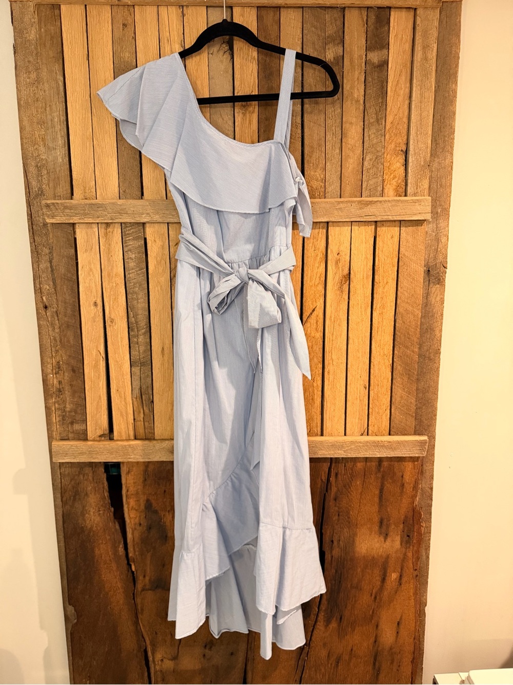 Signature by Sangria White Shell Off Shoulder Dress